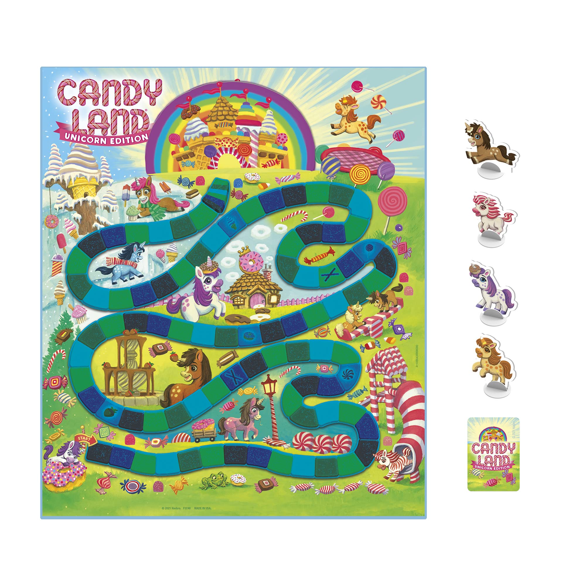 Hasbro Gaming Candy Land Unicorn Edition Preschool Board Game | Back to School Gifts for Kids | Classroom Toys | Ages 3+ (Amazon Exclusive)