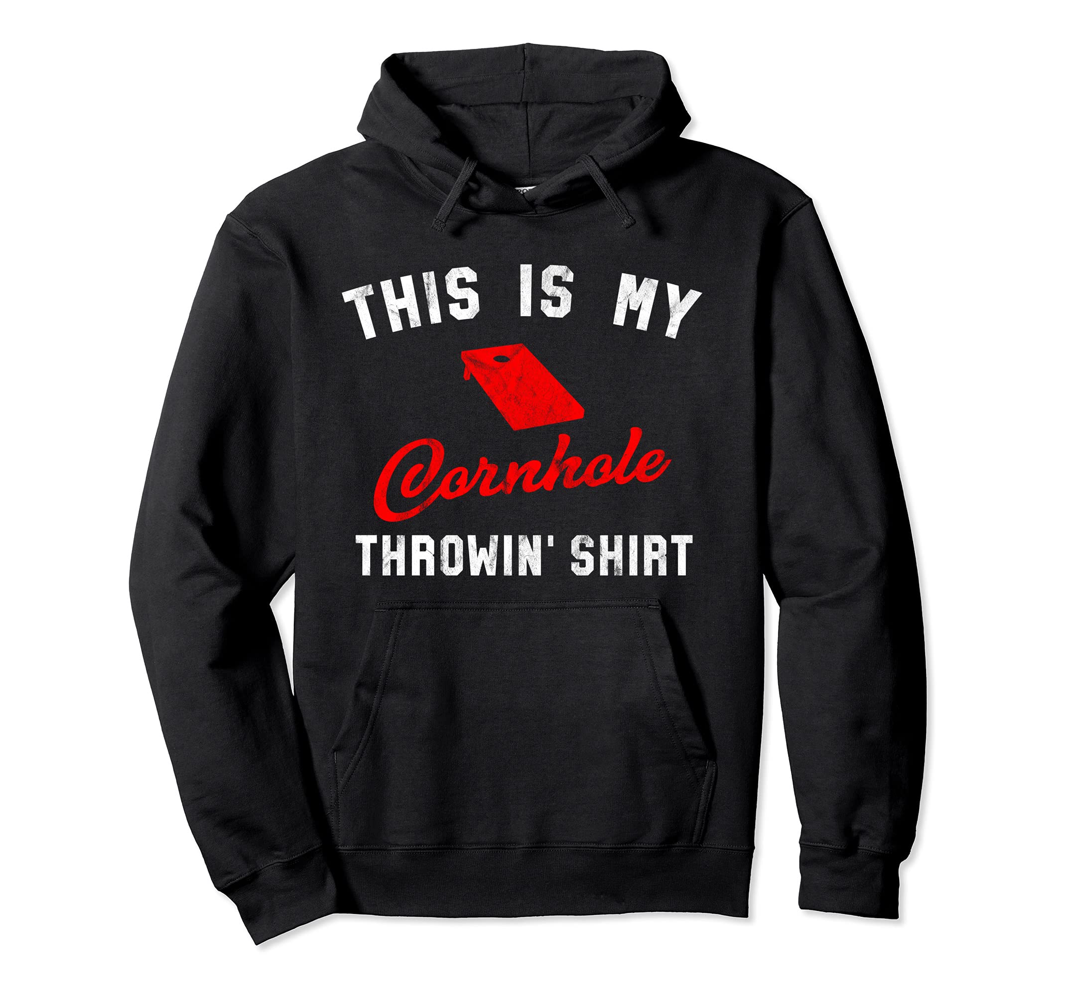 Cornhole Vintage Throwin Shirt Team Tournament Pullover Hoodie