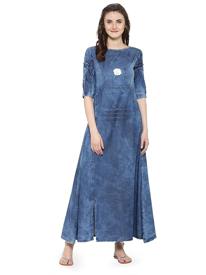 denim maxi dress amazon