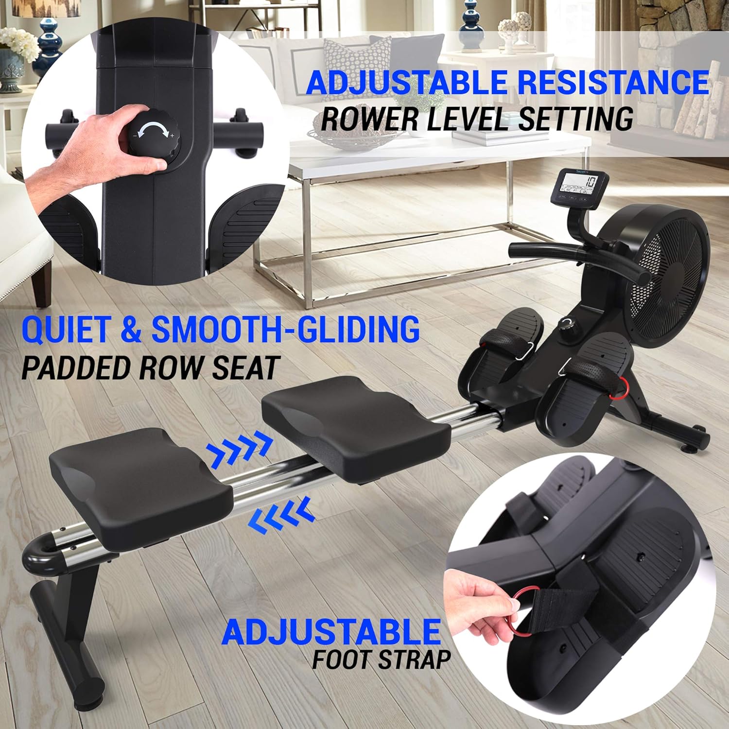 serenelife home rowing machine