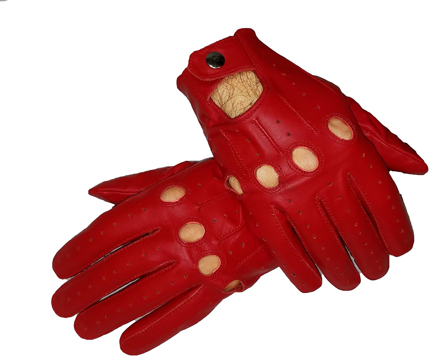 Mens Vintage Lambskin Leather Driving Gloves | Soft & Breathable Mesh | Swift Wear