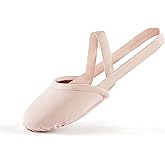 SANGEESON Half Sole Dance Shoes - Stretchy Canvas Pirouette Shoes for Ballet, Lyrical, Modern, Jazz Dance, and Contemporary
