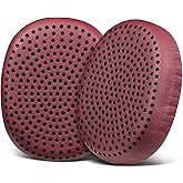 SOULWIT Earpads Replacement for Skullcandy Riff, Riff2 Wired/Wireless On-Ear Headphones, Ear Pads Cushions with Softer Leather, Noise Isolation Foam (Red)