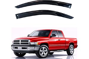 KPY Rain Guards Fit for 1994-2001 Dodge Ram 1500, Out-Channel Window Visors Vent Wind Deflectors 2PC, Truck Accessories for 94-02 Dodge Ram 2500 3500 (Excludes Towing Mirror)