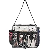 ZENPUNK Clear Bags Stadium Approved Clear Tote Bag with Zipper Closure Crossbody Bag with Adjustable Strap