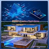 BSEED Smart Light Switch 2 Gang 1 Way with Neutral White Glass Panel view 2