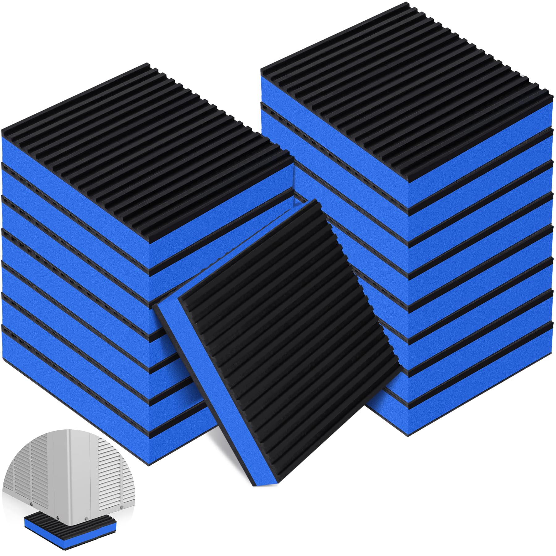 ToLanbbt 16 Pack Rubber Anti Vibration Pads 4" x