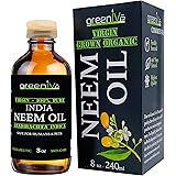 Greenive - Neem Oil - 100% Organically Grown Neem Oil - Cold Pressed Virgin Neem Oil - Exclusively on Amazon (8 Ounce)