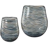 Uttermost 18158 Aurora - Vase (Set of 2)-9.25 Inches Tall and 6.5 Inches Wide