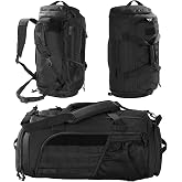 Gym Bag Military Duffle Backpack, Heavy Duty Travel Weekender Bag with Multiple Compartments Including Shoe Compartment Wet-dry Separation Compartment, Adjustable Shoulder Strap 60L Capacity
