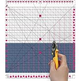 VIVIZEN Quilting Ruler |12.5x12.5 Inch Slotted Quilting Ruler for Fabric Cutting, Sewing &amp; Patchwork | Acrylic Quilt Ruler with Measurement