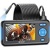 Industrial Endoscope Borescope Inspection Camera with Light, Dual Lens Snake Drain Bore Scople Digital Cameras 1080P, 4.3 Inch LCD Screen, 16.5FT Semi-Rigid Cable