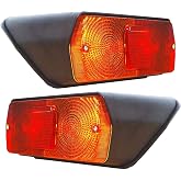 APSMOTIV Rear Combination Light Assembly Tail Lights with 12v Bulbs and Rubber Gasket Compatible with Ford New Holland Tractor 10 TW 30 Series