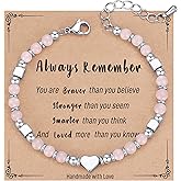 SUIMZESTI Tiny Bead Bracelets for Women Teens Inspirational Gift, Friendship Bracelets for Sister Mom Wife Coworkers Daughter Niece Granddaughter on Unique Stocking Stuffers Gifts