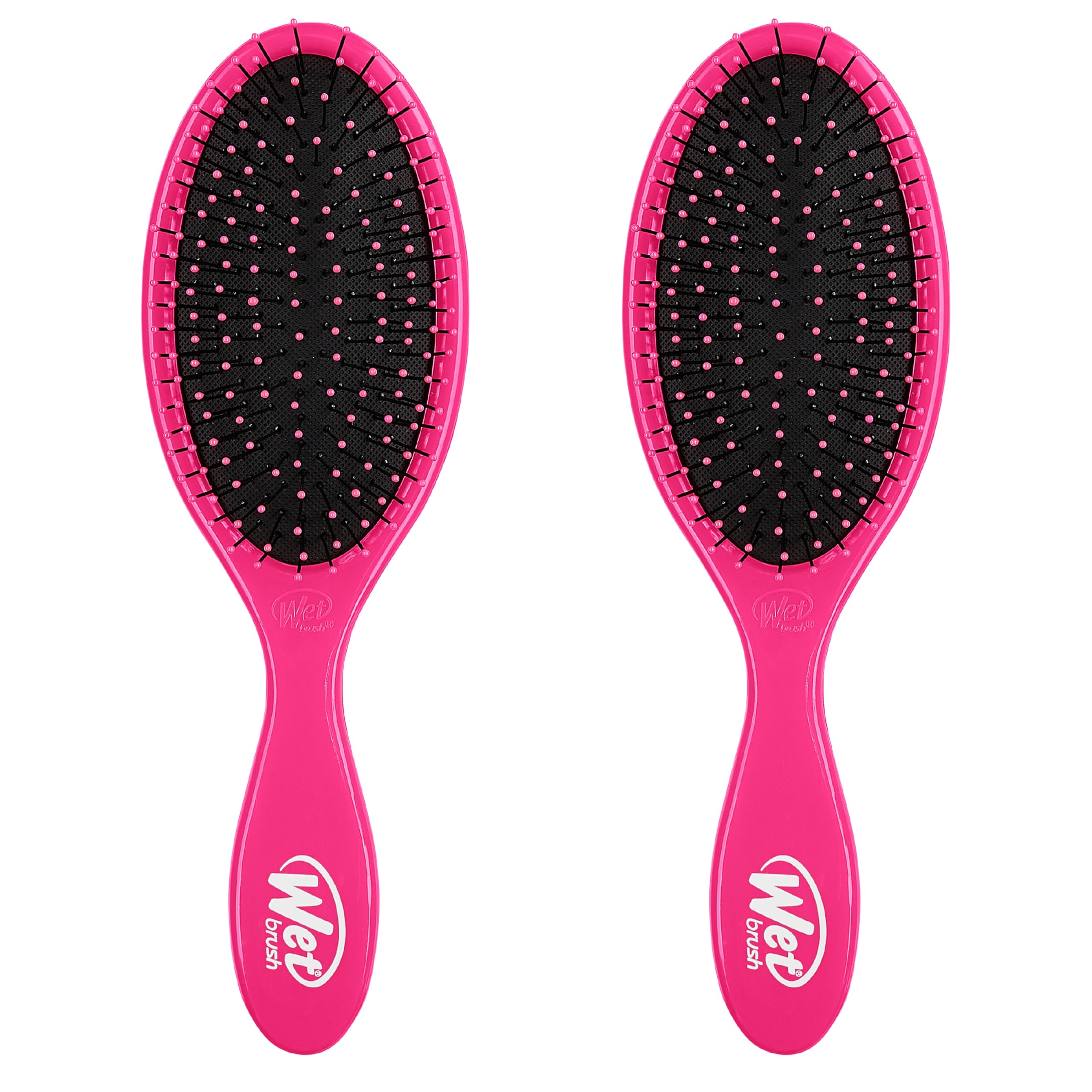 Wet Brush Original Detangling Brush, Pink - Ultra-Soft IntelliFlex Bristles - Glides Through Tangles With Ease for All Hair Types - For Women, Men, Wet & Dry Hair (Pack of 2)
