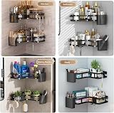 ZVZM Corner Shower Caddy 2 Pack Rustproof 90 Degree No Drill Shelf Black view 7