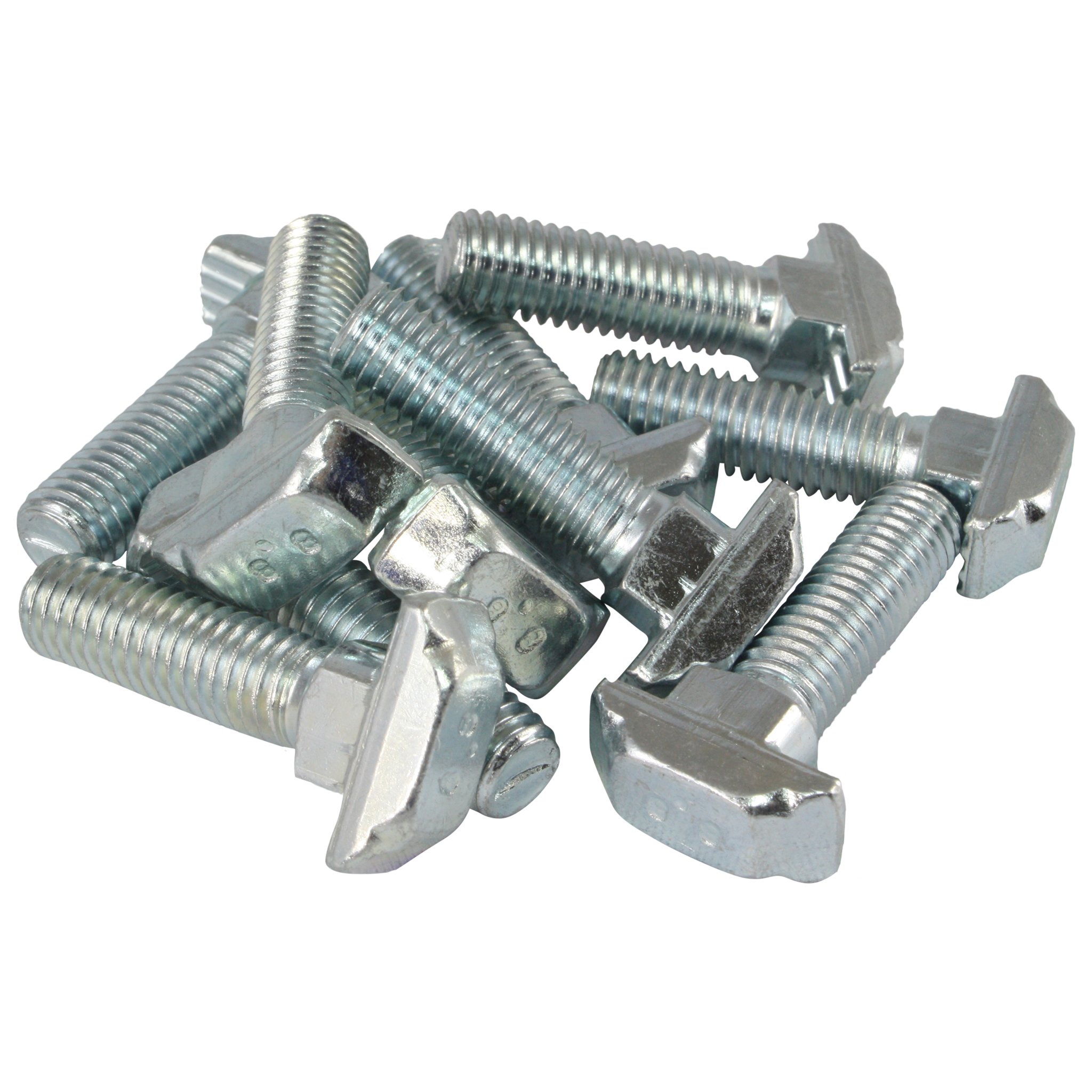 100 x Hammer Screws Nut 10 - Type B - M8 x 30 mm, Bridge 4.5 mm, Galvanised Steel