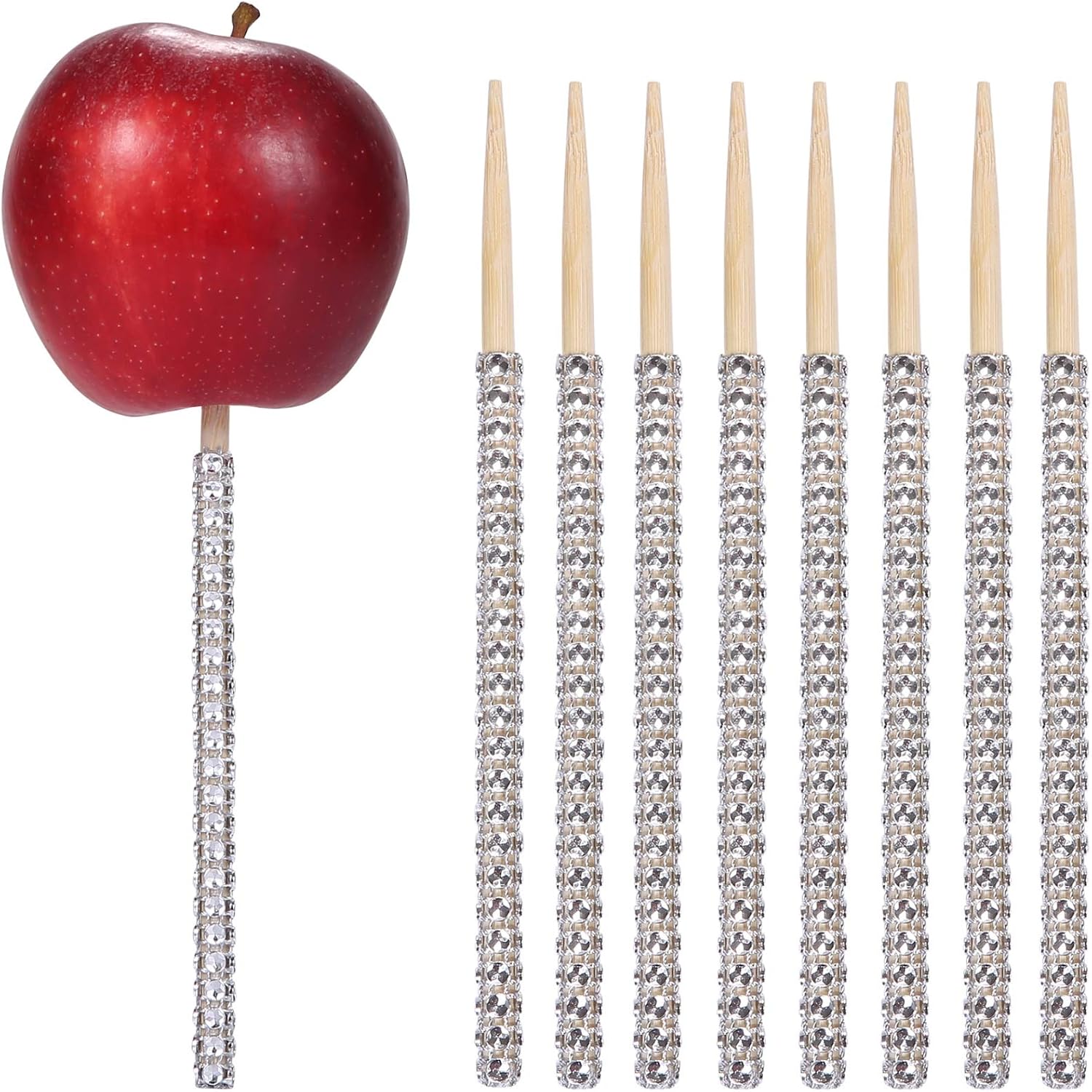 24ct Glitter Bling Bamboo Candy Apple 