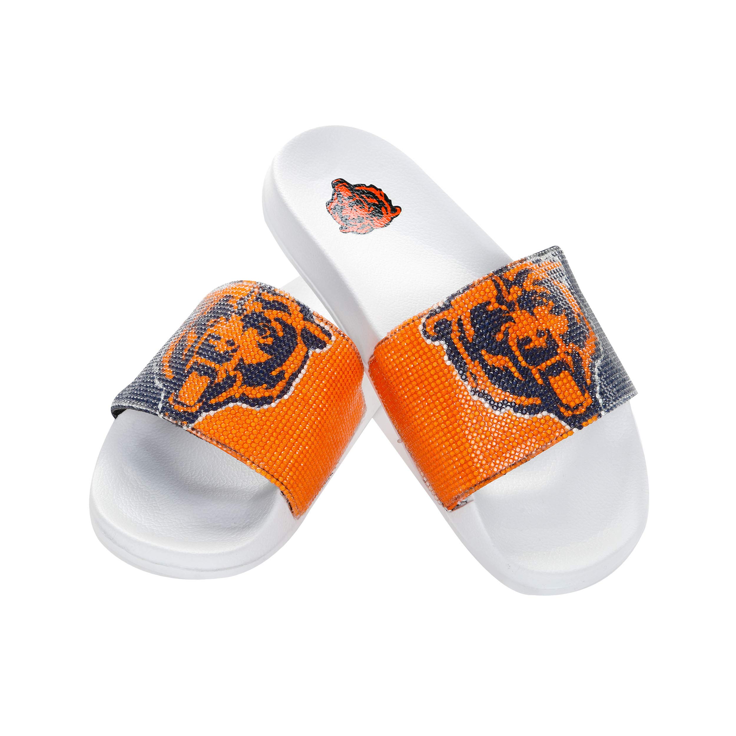 FOCO Chicago Bears NFL Womens Big Logo Rhinestone Slide - S Image