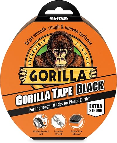Gorilla Tape Black 32 Meter Heavy Duty Weather Resistant For Repair Seal Hold