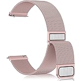 Vanjua 20mm 22mm Watch Band for Women Men, 20mm 22mm Quick Release Stainless Steel Metal Mesh Loop Adjustable Magnetic Replacement Wristbands Straps Bands