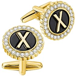 HAWSON A-Z Initial Cufflinks for Men and Women with