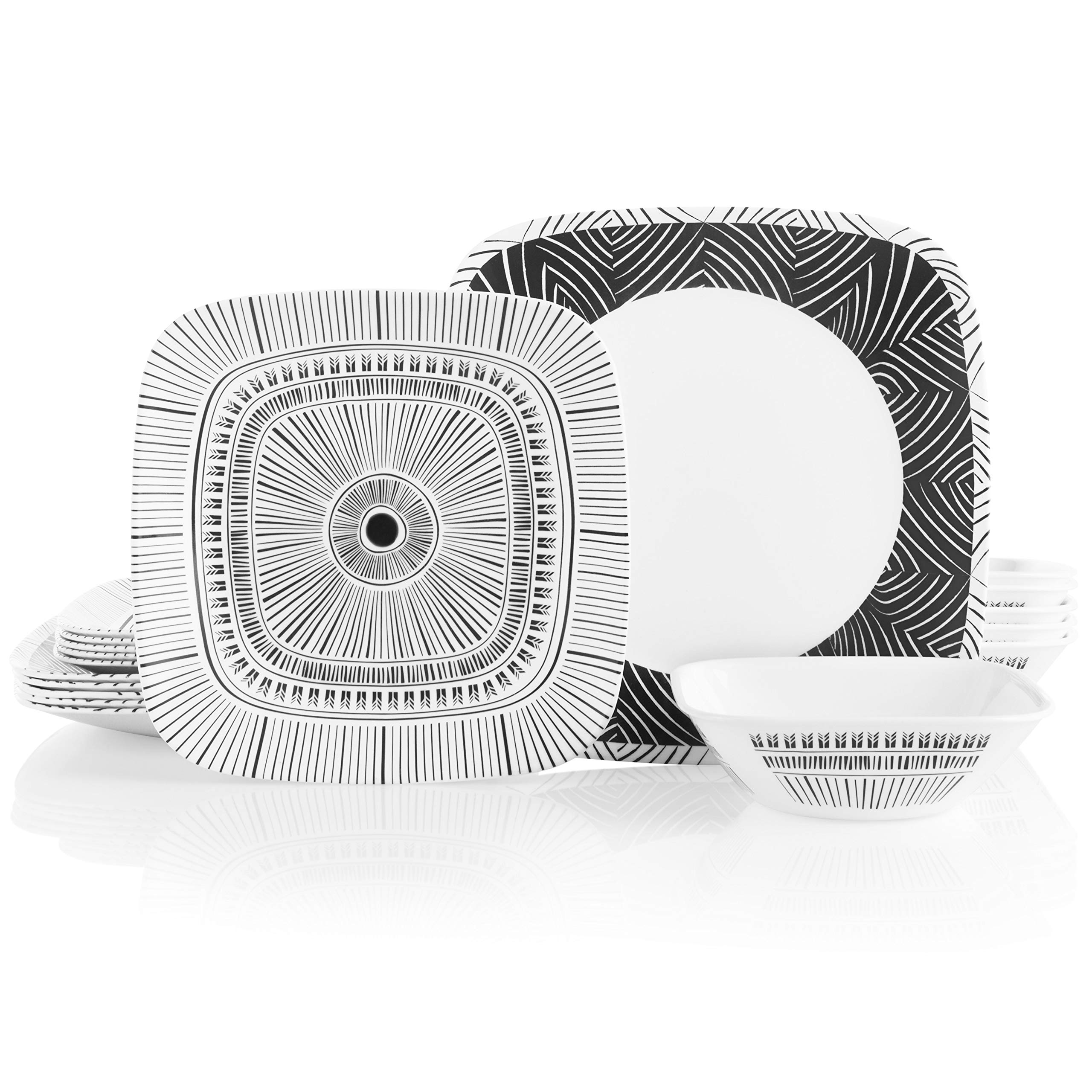 Corelle 18-Piece Dinnerware Set Service for 6, Chip Resistant, Glass, Imani โ image 1
