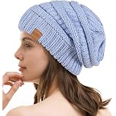REDESS Slouchy Beanie Hat for Men and Women Winter Warm Knit Hat Chunky Soft Oversized Cable Cap