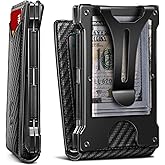 KEMISANT Men Wallet- Slim Wallet Money Clip For Gift Men in Front Pocket 12Cards-Metal Case with Magnetic Flip