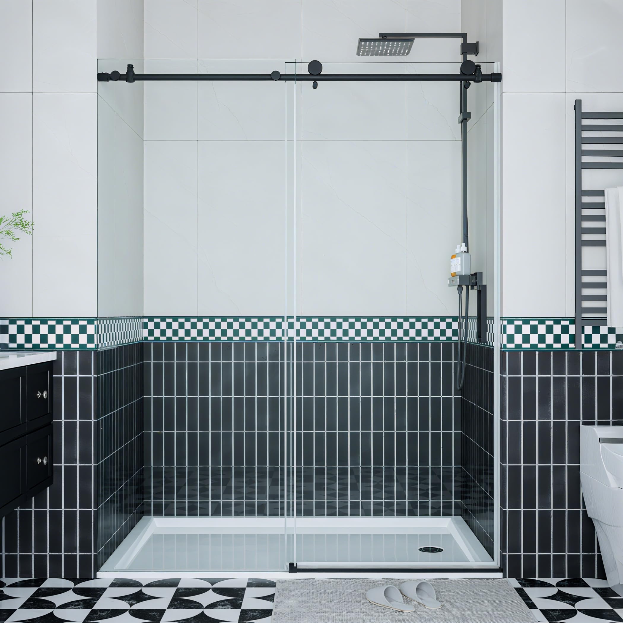 Photo 1 of **FACTORY SEALED*Shower Doors, Frameless Shower Door 44-48" W x 76" H, Sliding Glass with 1/4" (6mm) Clear Tempered Glass for Bathroom
