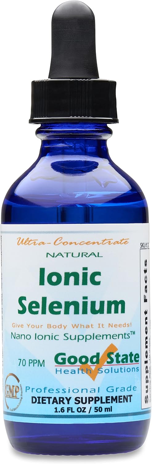 (Glass Bottle) Good State Liquid Ionic Selenium Ultra Concentrate (10 Drops Equals 70 mcg - 100 Servings per Bottle): Health & Personal Care