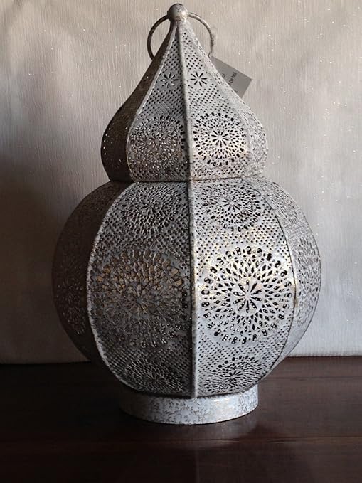 Round, Moroccan Lantern. Extra Large. Cream & Gold Amazon.co.uk