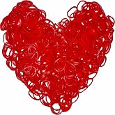 Yowamho Loom Rubber Band Refill, Red 900 Pcs. | Children's Hair Ties, Elastic, Colorful Colors, DIY Activities, Friendship Bracelet.
