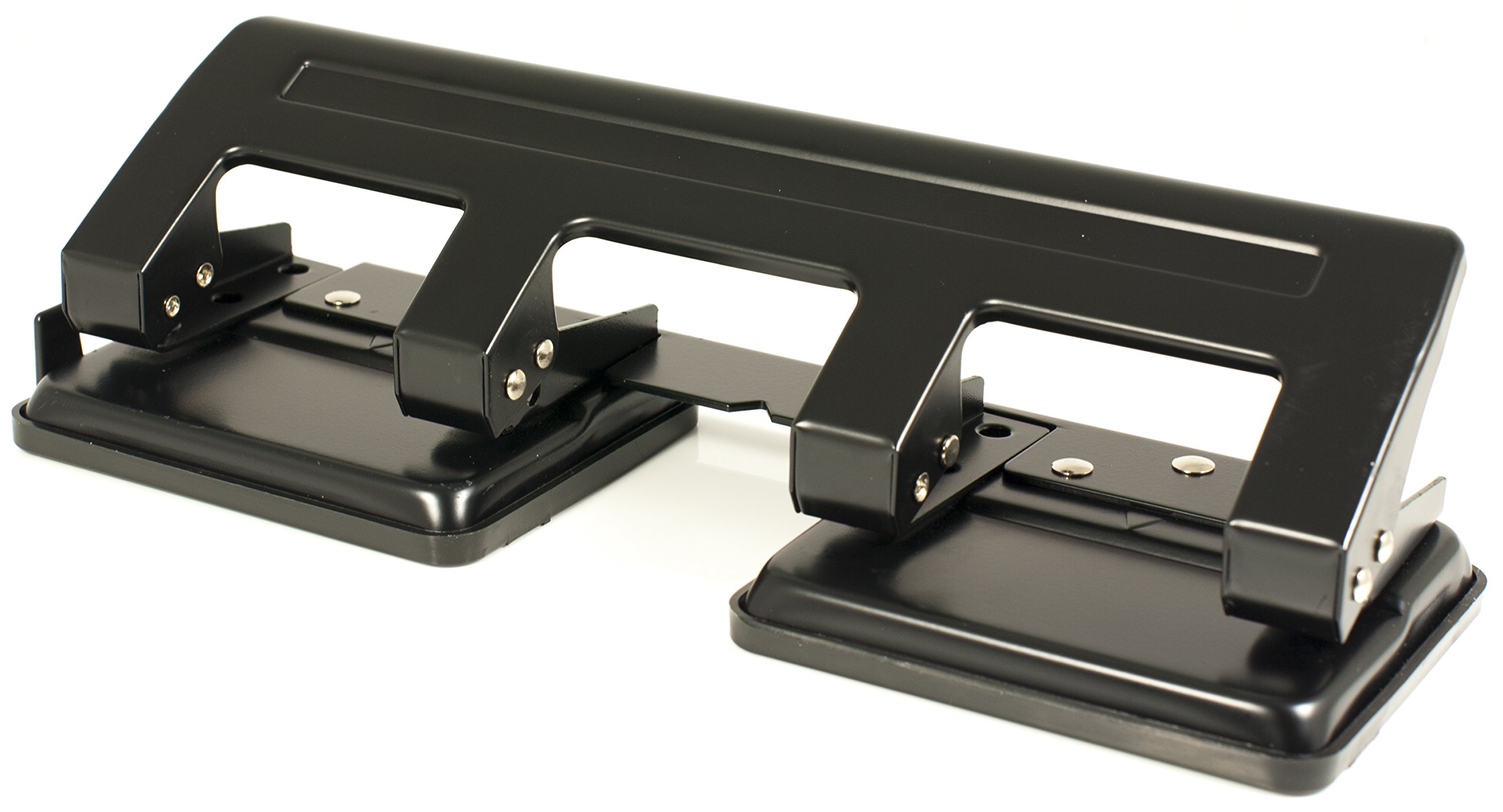PAVO Premium "20 Sheet Capacity" 4-Hole Puncher with Lock - Black