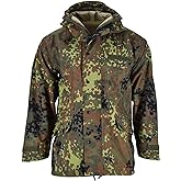 German Army Flecktarn Jacket Miltec Waterproof Parka Camo Men's military wet weather uniform