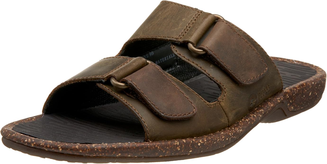 Bass Men's Corona Slide, Mahogany, 7.5 D US Sandals