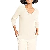 NIC+Zoe Womens Shimmer Waffle V-Neck Sweater