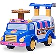 WADDLE Ice Cream Toy Truck for Kids - Ride On Toddlers Toys 1-3, Playset Includes 4 Scoops Ice Cream, 4 Toppings, 2 Popsicles, 1 Bowl, 1 Cone, 1 Scoop, Indoor, Outdoor Toddler Toys, Up to 44 lbs.