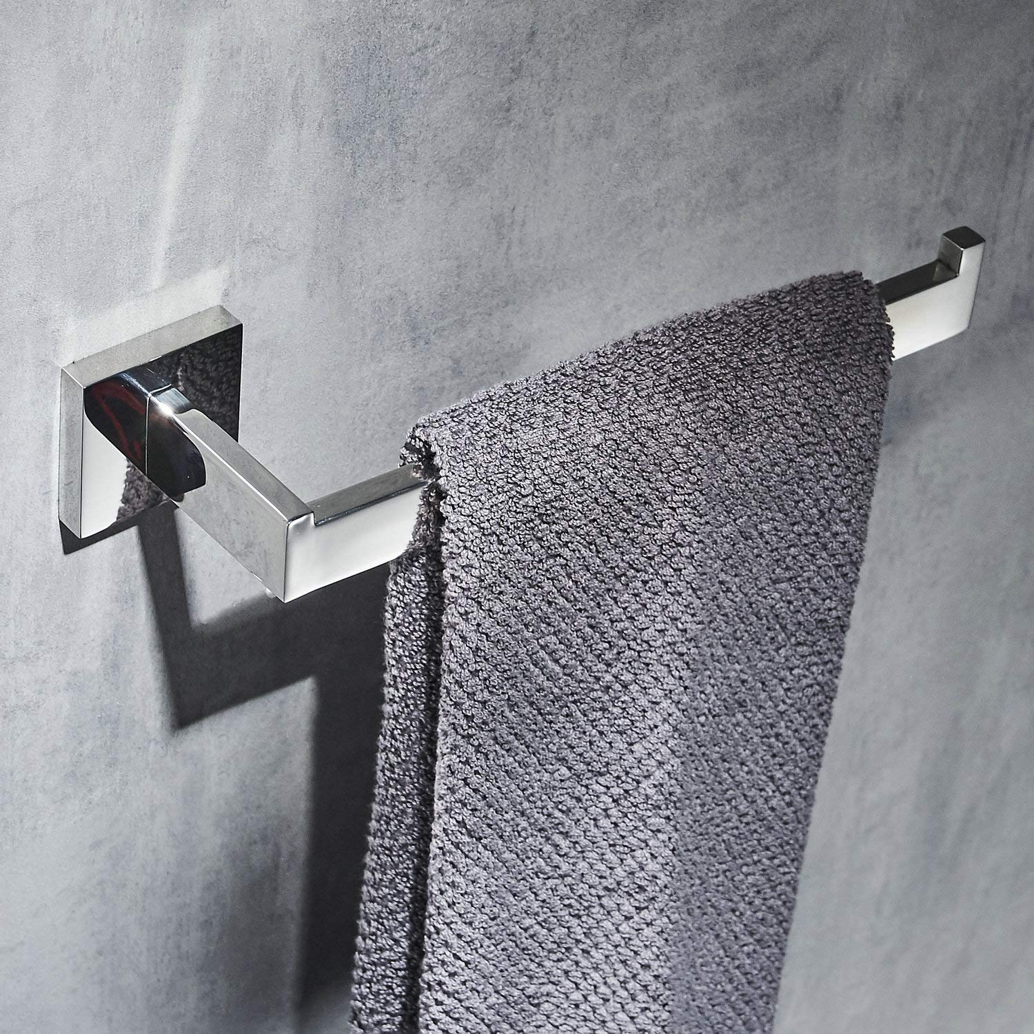 Towel Rail Polish Chrome,Towel Ring Wall Mounted,SUS 304Stainless Steel,Open-Arm Design Single Bar,Beelee,BA19905C