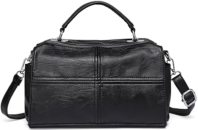 VASCHY Crossbody Bags for Women,VASCHY Vegan Leather Top Handle Satchel Handbag Fashion Shoulder Bag Purse Black