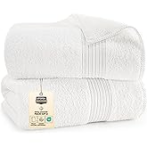 Utopia Towels Premium Jumbo Bath Sheet 1 Pack, 100% Cotton, Highly Absorbent and Quick Dry Extra Large Bath Towel, Super Soft Towel, 35 by 70 Inches, White