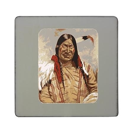 Compra Nativo americano hombre rígido cuadrado imán para nevera en ...