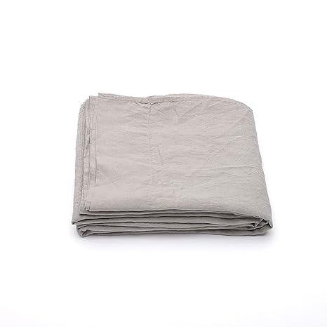 Vorgewaschenes Taupe Leinen-Bettlaken