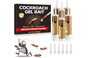 ENBABBOR Cockroach Gel Bait- 6 Tubes x 30gms, Easy-to-Use Insect Repellent for Indoor and Outdoor Use, Powerful Roach Repellent Bait Trap Infestation Solution