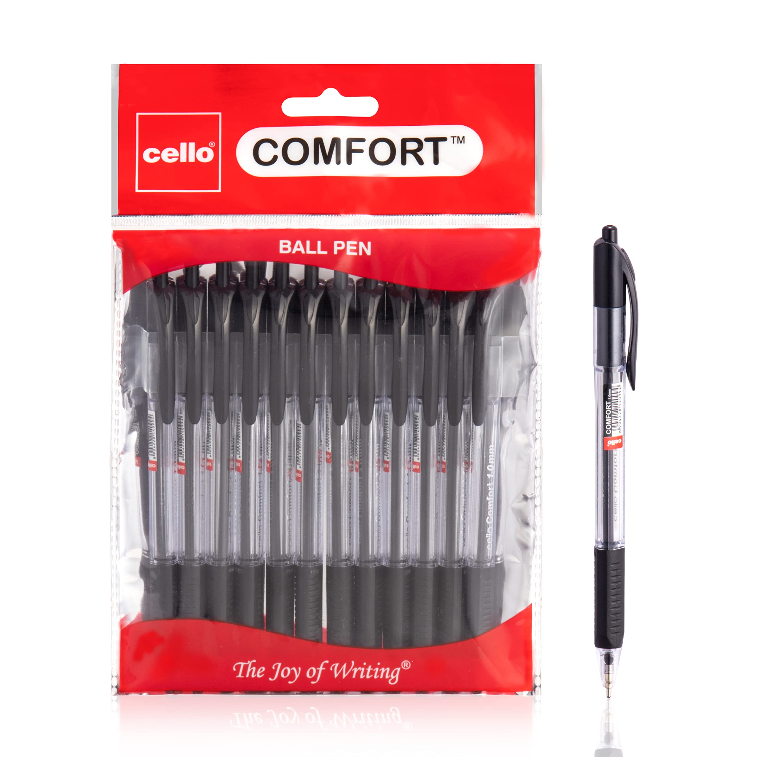 Cello Ballpoint Black Pens, Pack of 24 (1.0mm) Medium Point Retractable, Coloured pens Ball Point Black Ink biro Ideal for Office supplies, School Stationary supplies