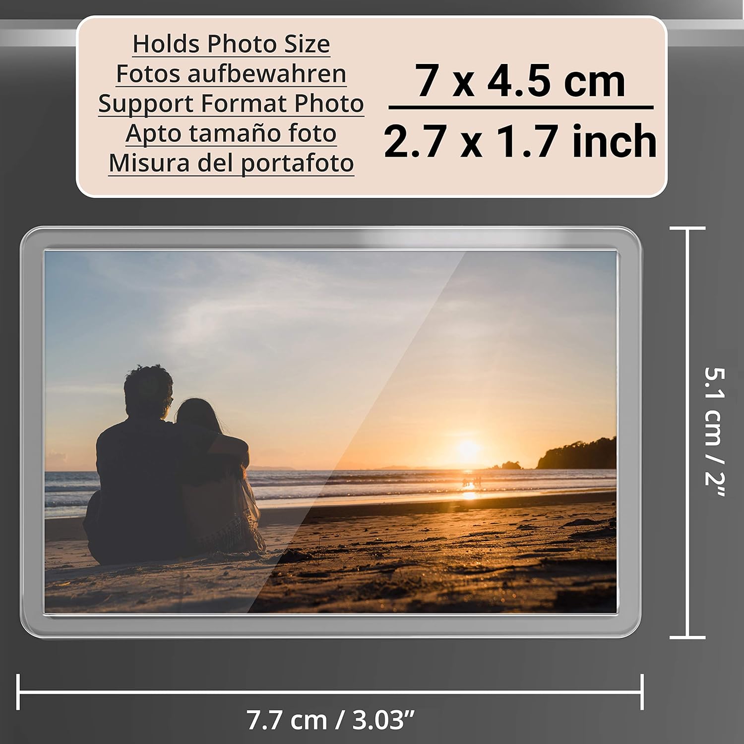 Kurtzy Small Magnetic Picture Frames (50 Pack), Mini Photo Frames for Personalised Fridge Magnets - Image 3