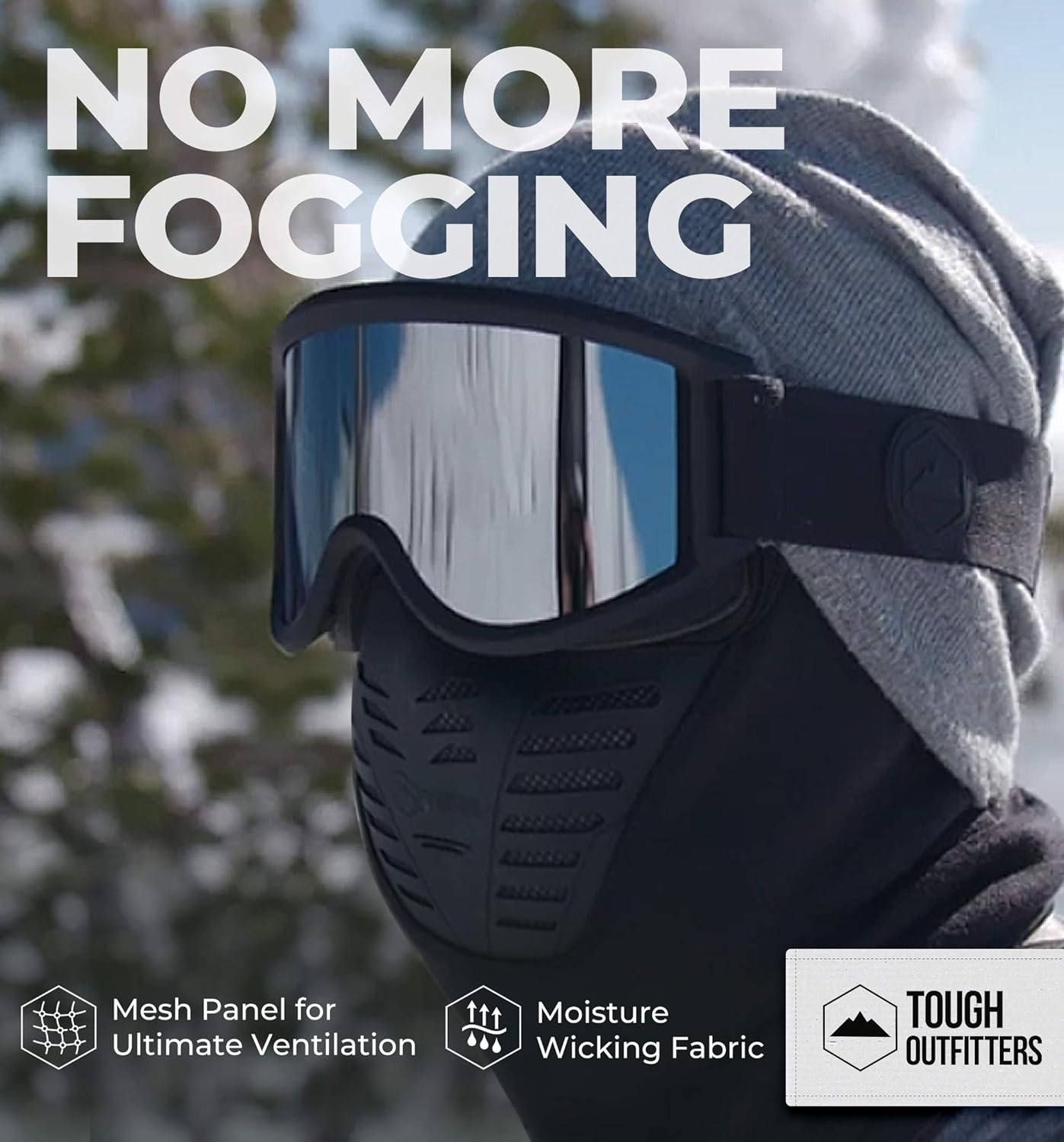 Balaclava Ski Mask - Cold Weather Full Face Mask with Breathable Air Vents for Men & Women - Fleece Hood Ninja Snow Gear for Skiing, Snowboarding, Motorcycle Riding, Running & Winter Outdoor Sports: Clothing