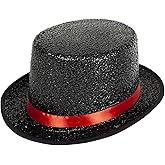 Barelove Top Hats for Men Women Adults, Shiny Magician Hat Tuxedo Hat Victorian Dress Up Christmas Top Hats