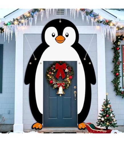 JOYMEMO Decoraciones De Fiesta De Baby Shower De Animales árticos – Cartel De Bebé Es Frío Fuera De Fondo De Animales Polares árticos, Decoración De Pastel De Pingüino De Copo De Nieve, Zorro ártico
