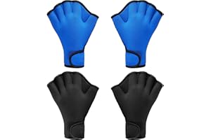 Aquatic Gloves，2 Pairs Swimming Gloves Swim Training Gloves Neoprene Gloves Webbed Fitness Water Resistance Training Gloves f